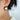 Black and Gold Circle Earrings with Pearl Center